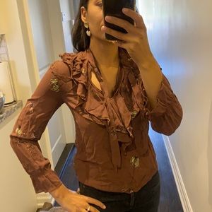 Aritzia floral printed blouse.